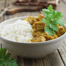 Pork Colombo with rice